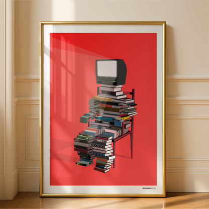 Book Stack Print