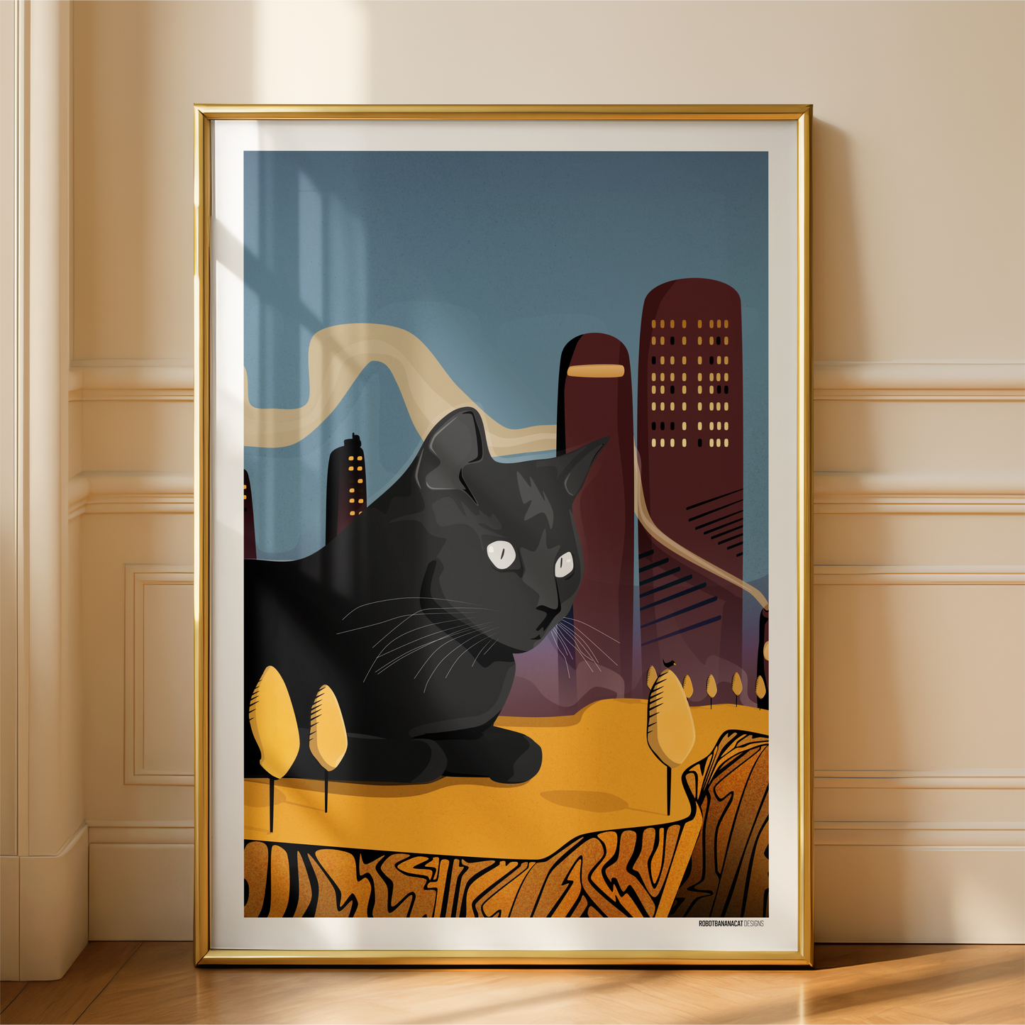 Big Cat Little City Print