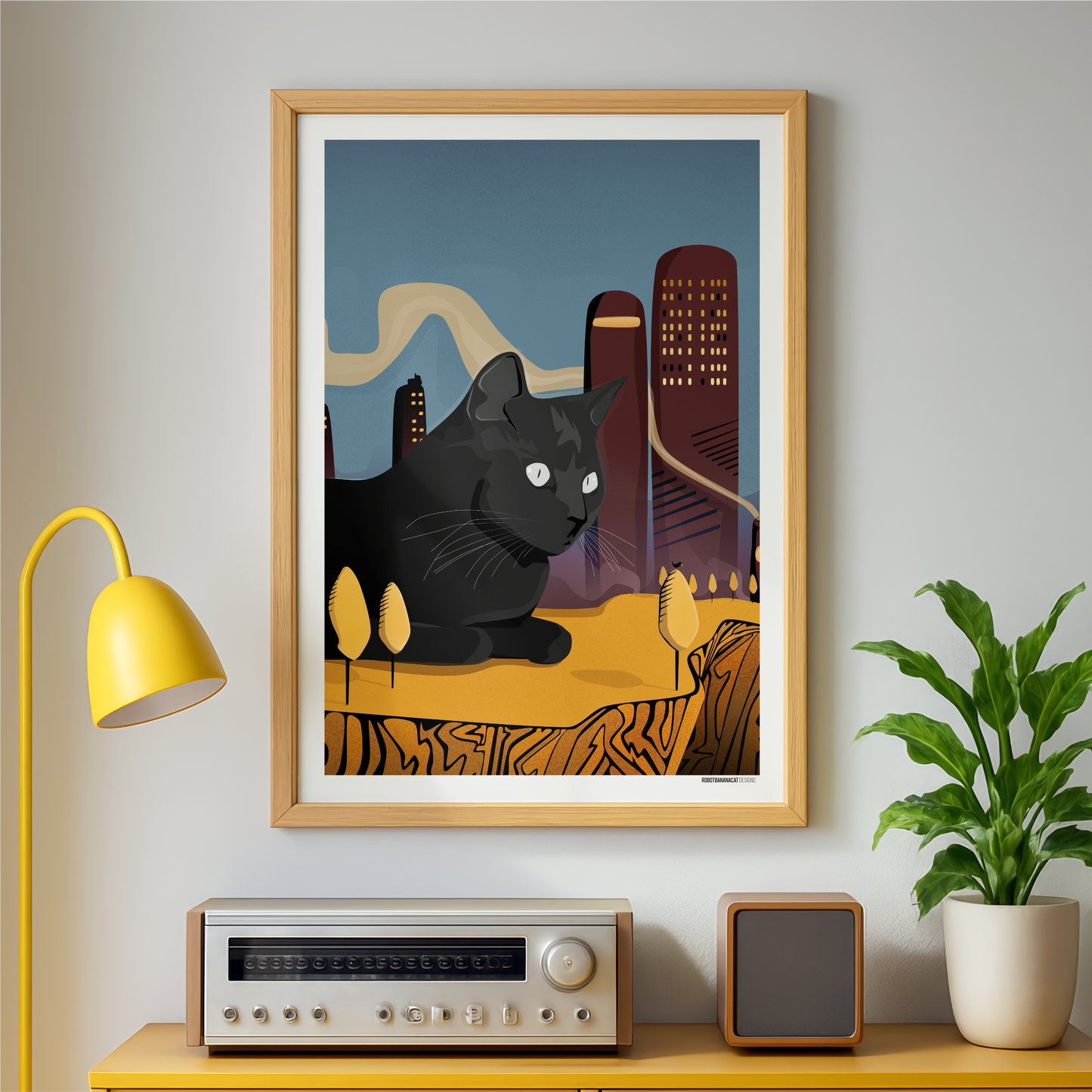 Big Cat Little City Print