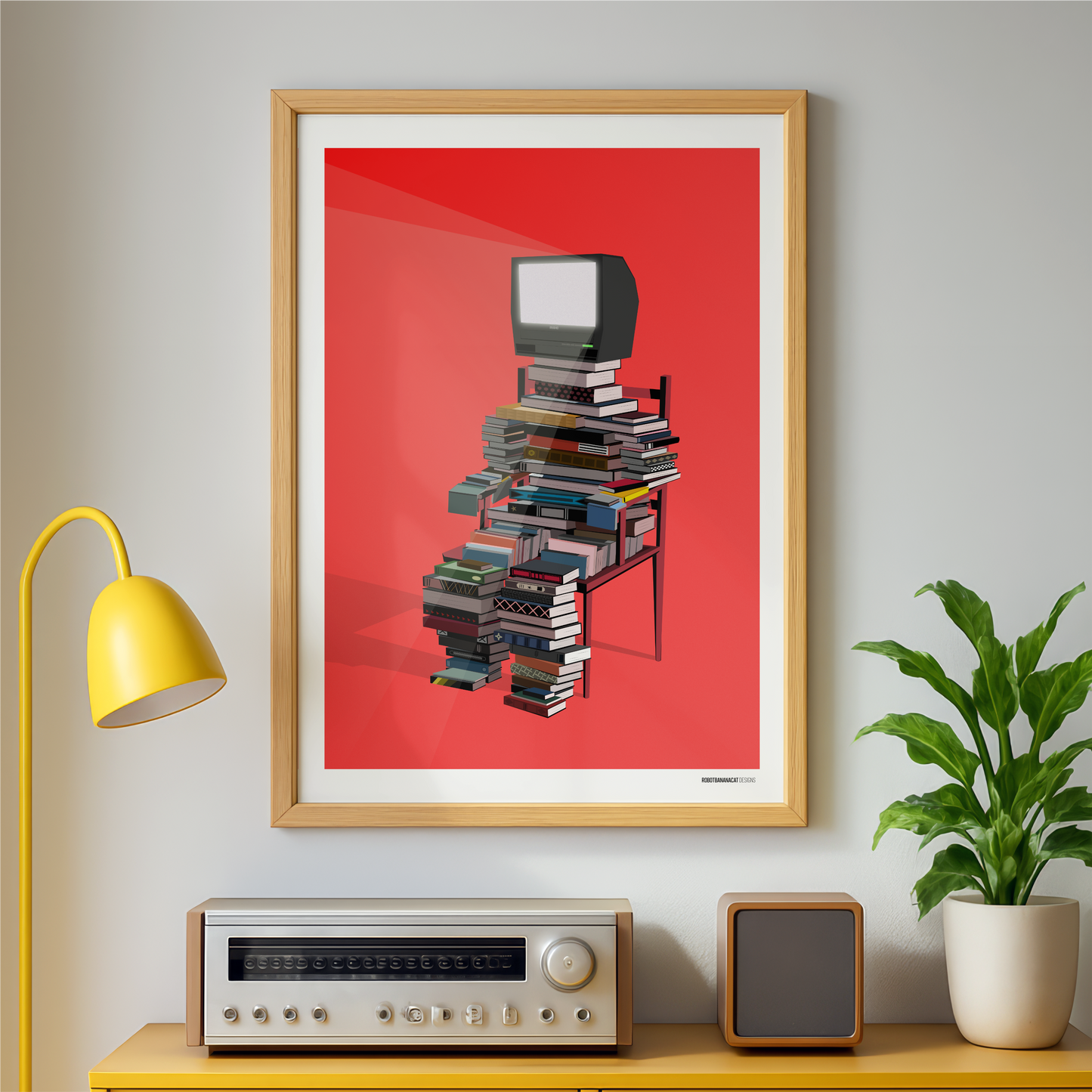 Book Stack Print