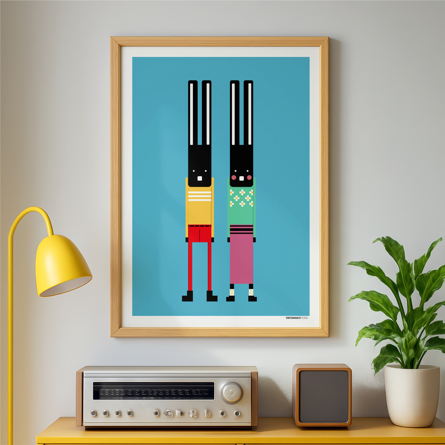 Tall Rabbits Print