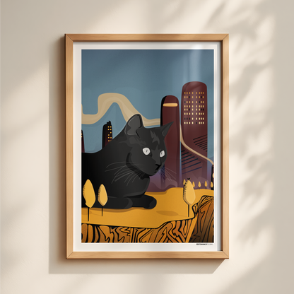 Big Cat Little City Print