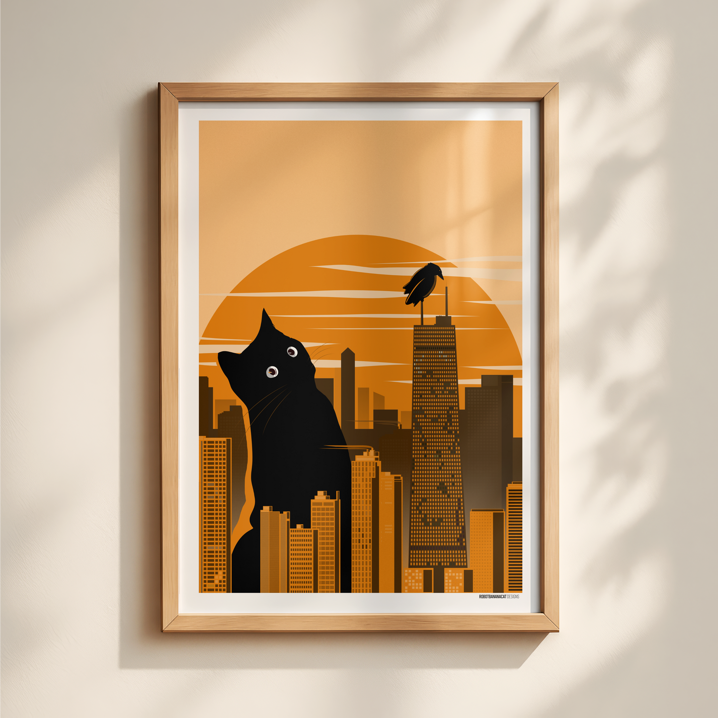 Black Cat Metropolis Print