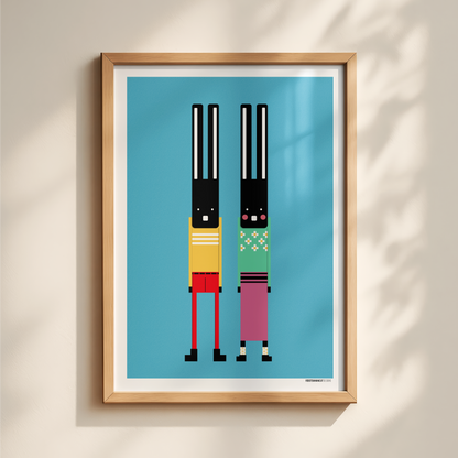 Tall Rabbits Print