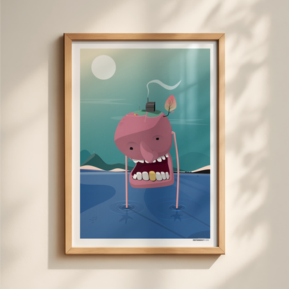 Walking Planet Print