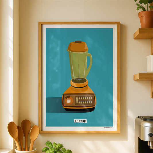 Ol' chap Blender Companion Printed Illustration