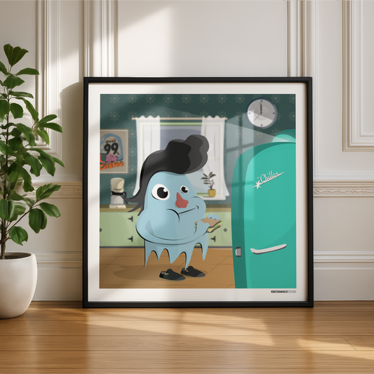 Blue Sandwich Ghost Print