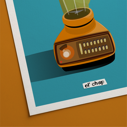 Ol' chap Blender Companion Printed Illustration