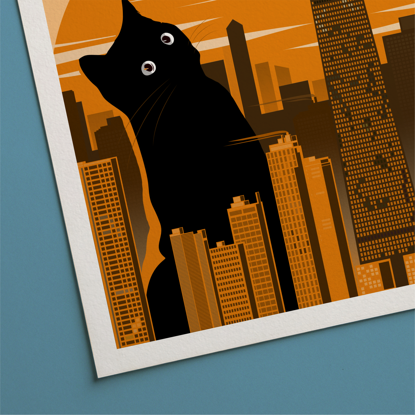 Black Cat Metropolis Print