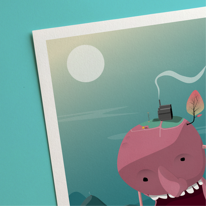 Walking Planet Print