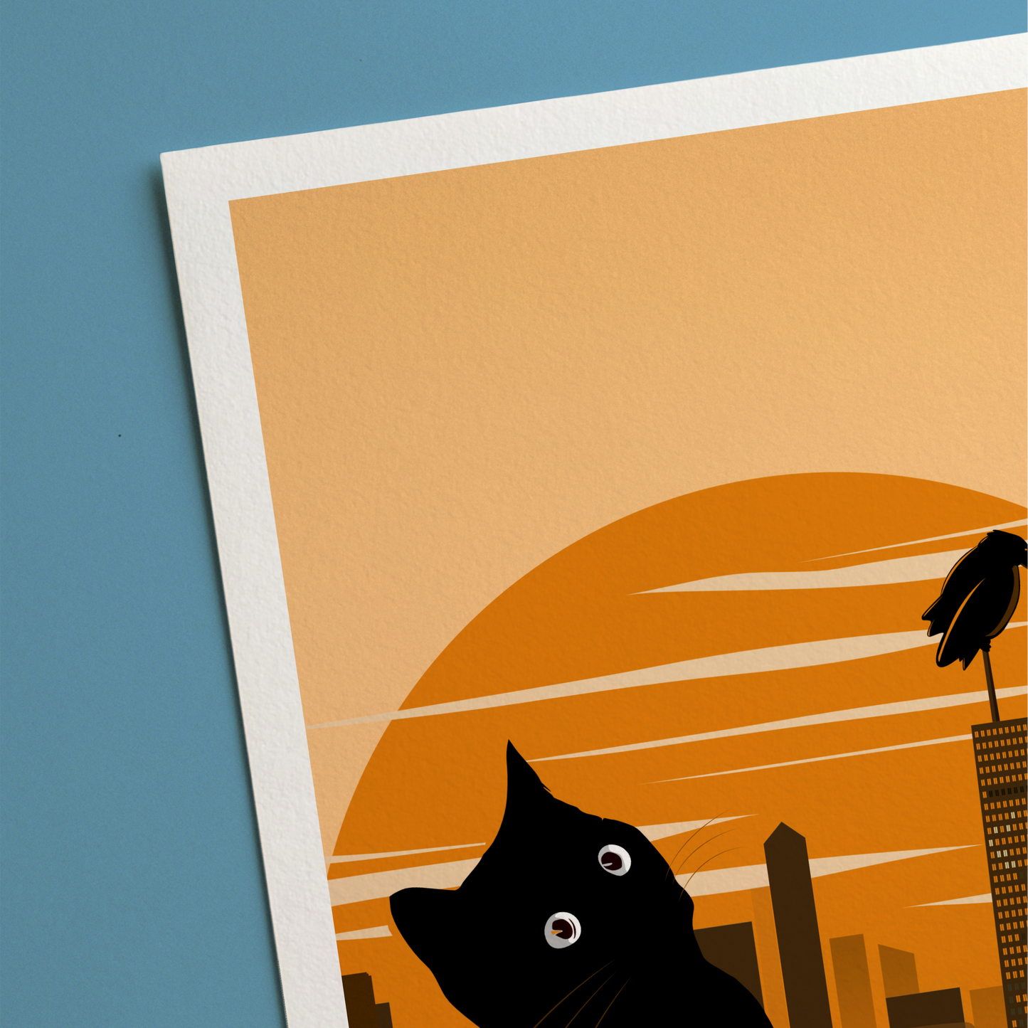Black Cat Metropolis Print
