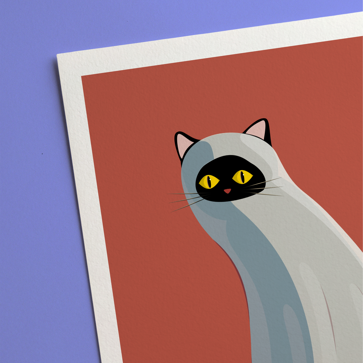 Slinky Ghost Cat Print