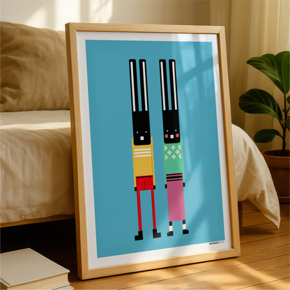 Tall Rabbits Print