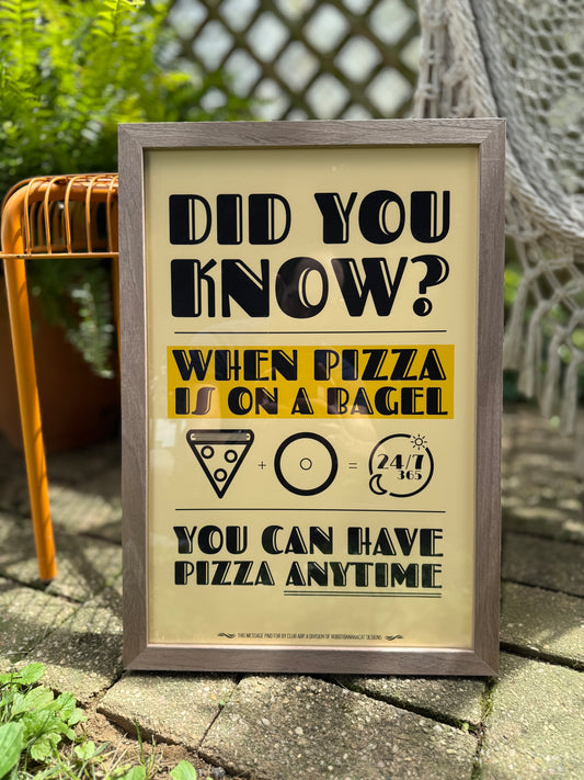 Bagel Pizza Print