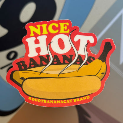 Nice Hot Bananas Sticker - Red Edition