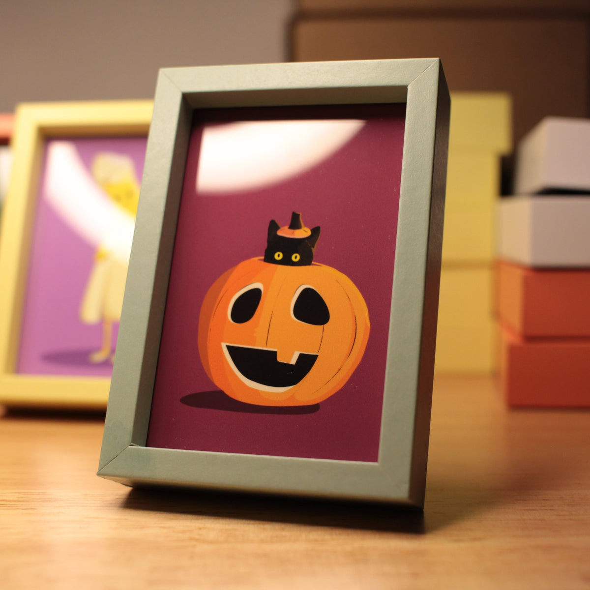 Pumpkin Cat Mini Art
