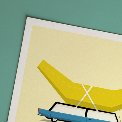 Banana Car Print