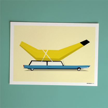 Banana Car Print