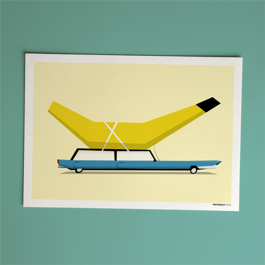 Banana Car Print