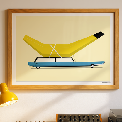 Banana Car Print