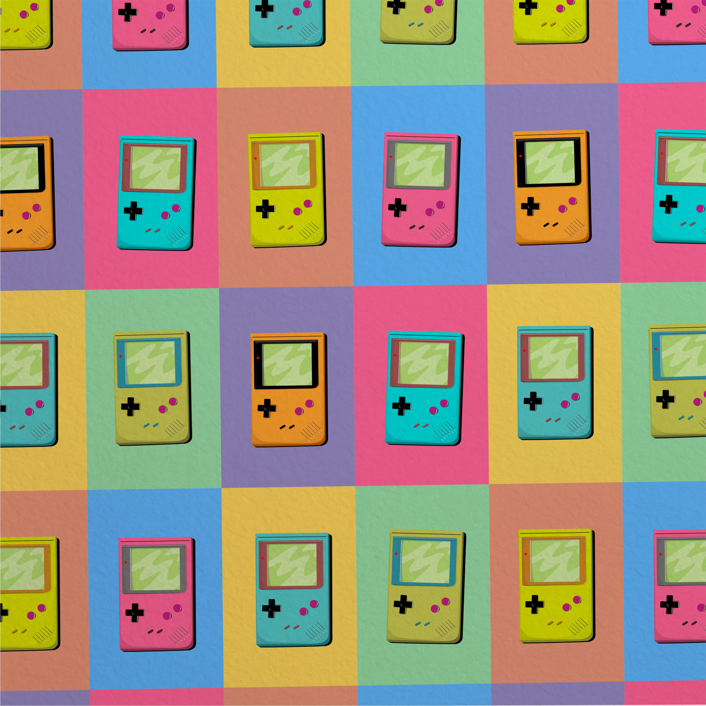 Colorful Gameboy Collage Print