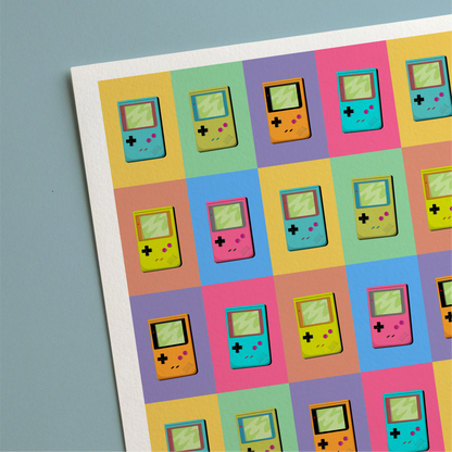 Colorful Gameboy Collage Print
