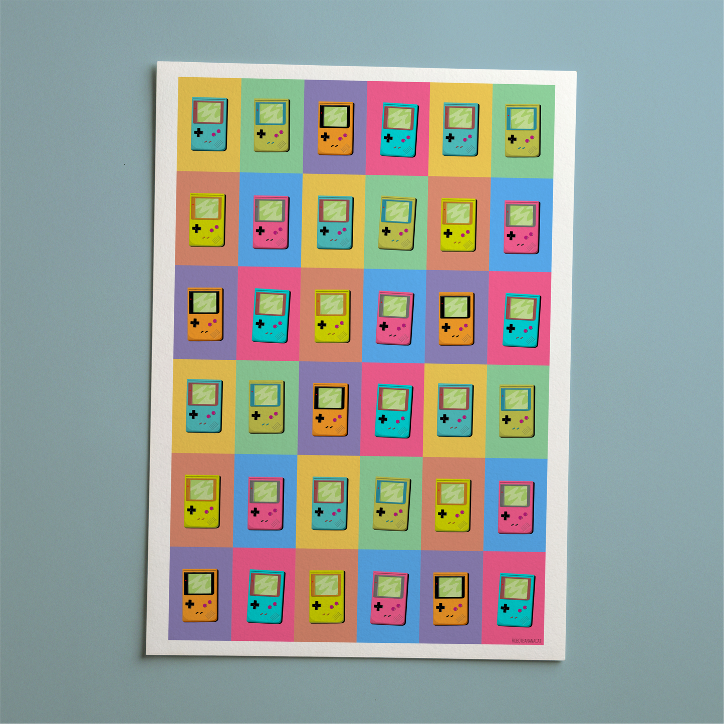 Colorful Gameboy Collage Print