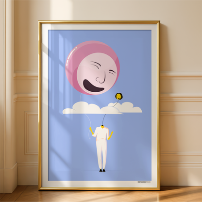 Heads In The Clouds Print