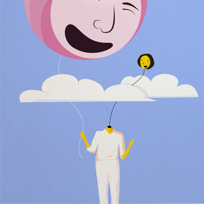 Heads In The Clouds Print