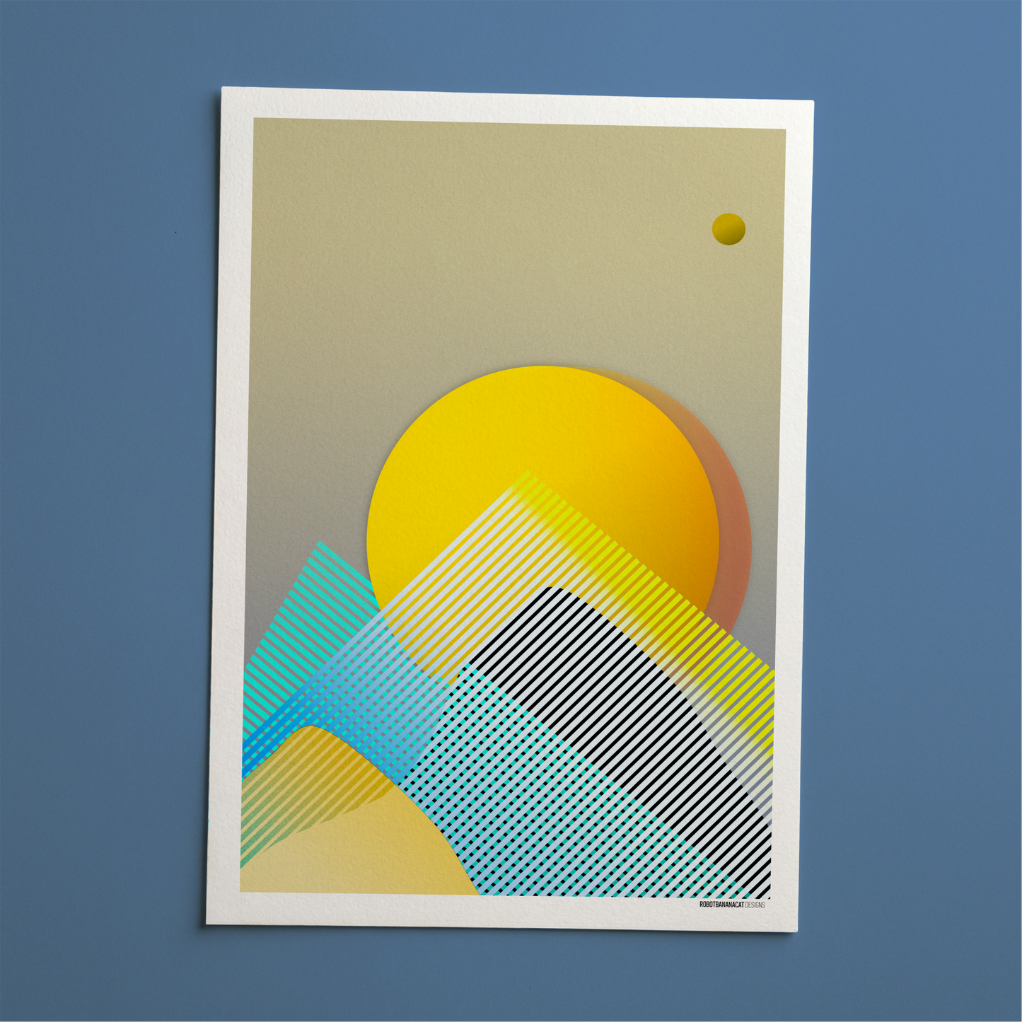 Abstract Mountain Sunrise Print