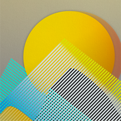 Abstract Mountain Sunrise Print