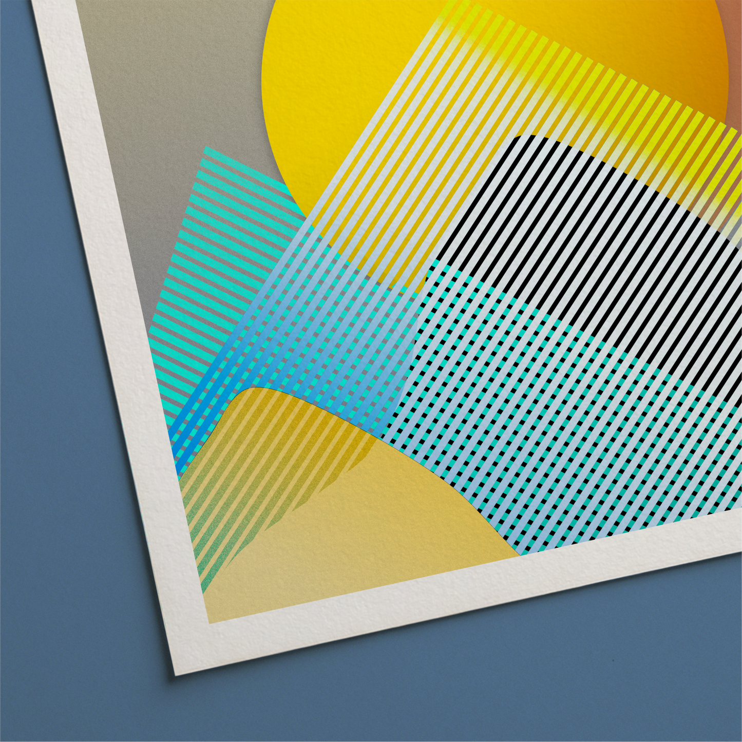 Abstract Mountain Sunrise Print