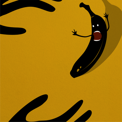 Screaming Banana Print