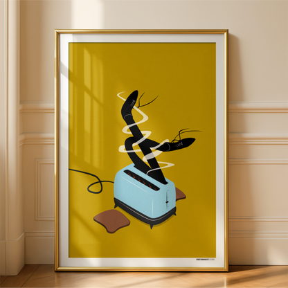 Legs In A Toaster Print - Print