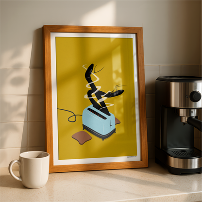 Legs In A Toaster Print - Print