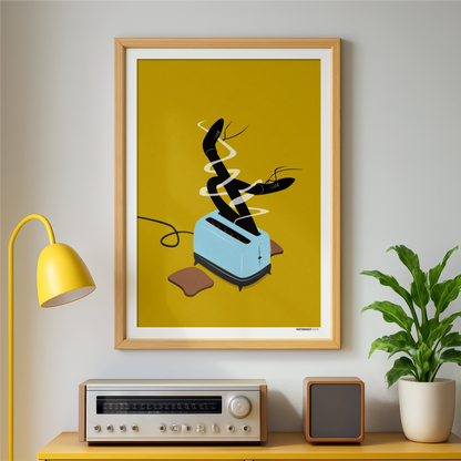 Legs In A Toaster Print - Print