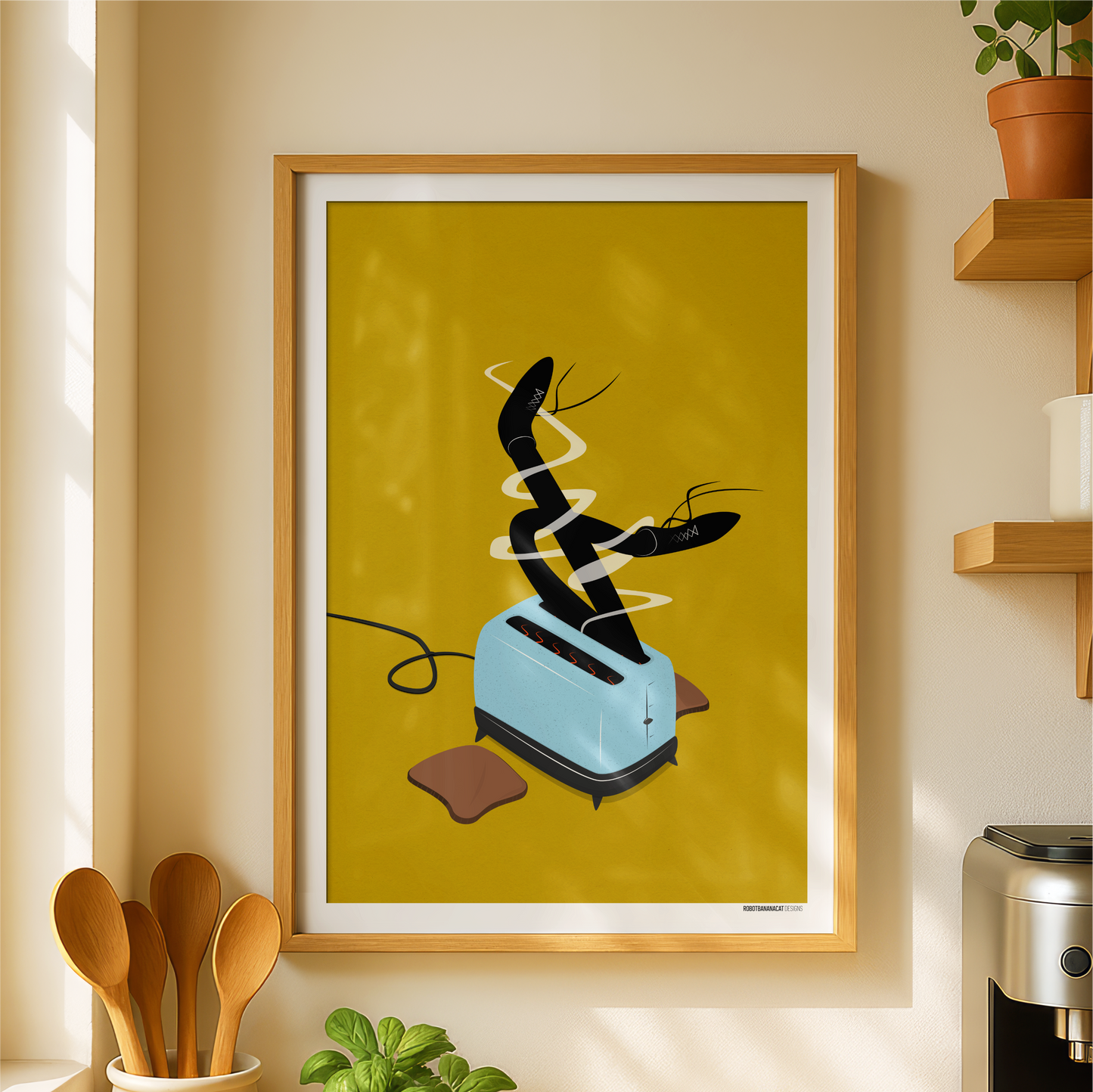 Legs In A Toaster Print - Print