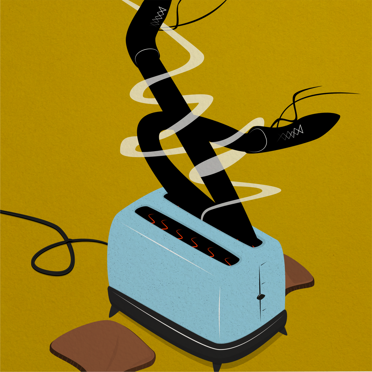 Legs In A Toaster Print - Print
