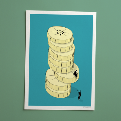 Banana Slice Tower Print