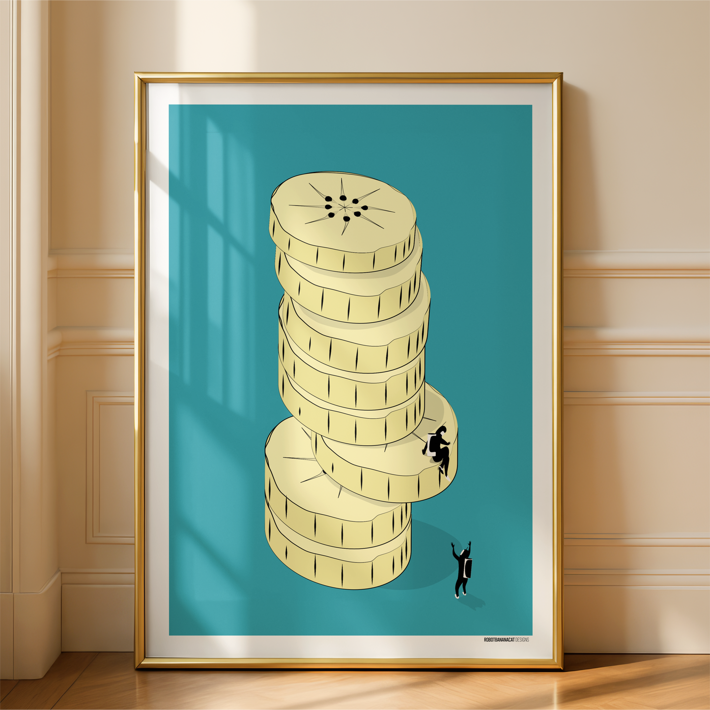 Banana Slice Tower Print