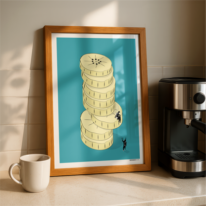 Banana Slice Tower Print