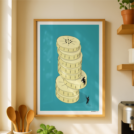 Banana Slice Tower Print