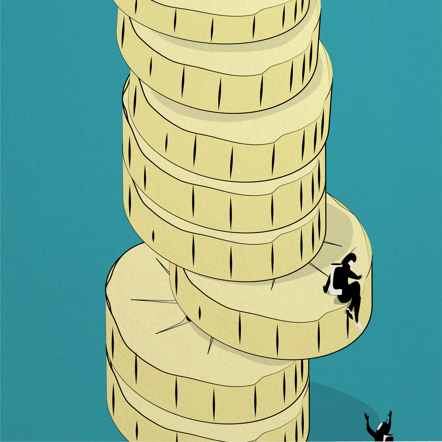 Banana Slice Tower Print