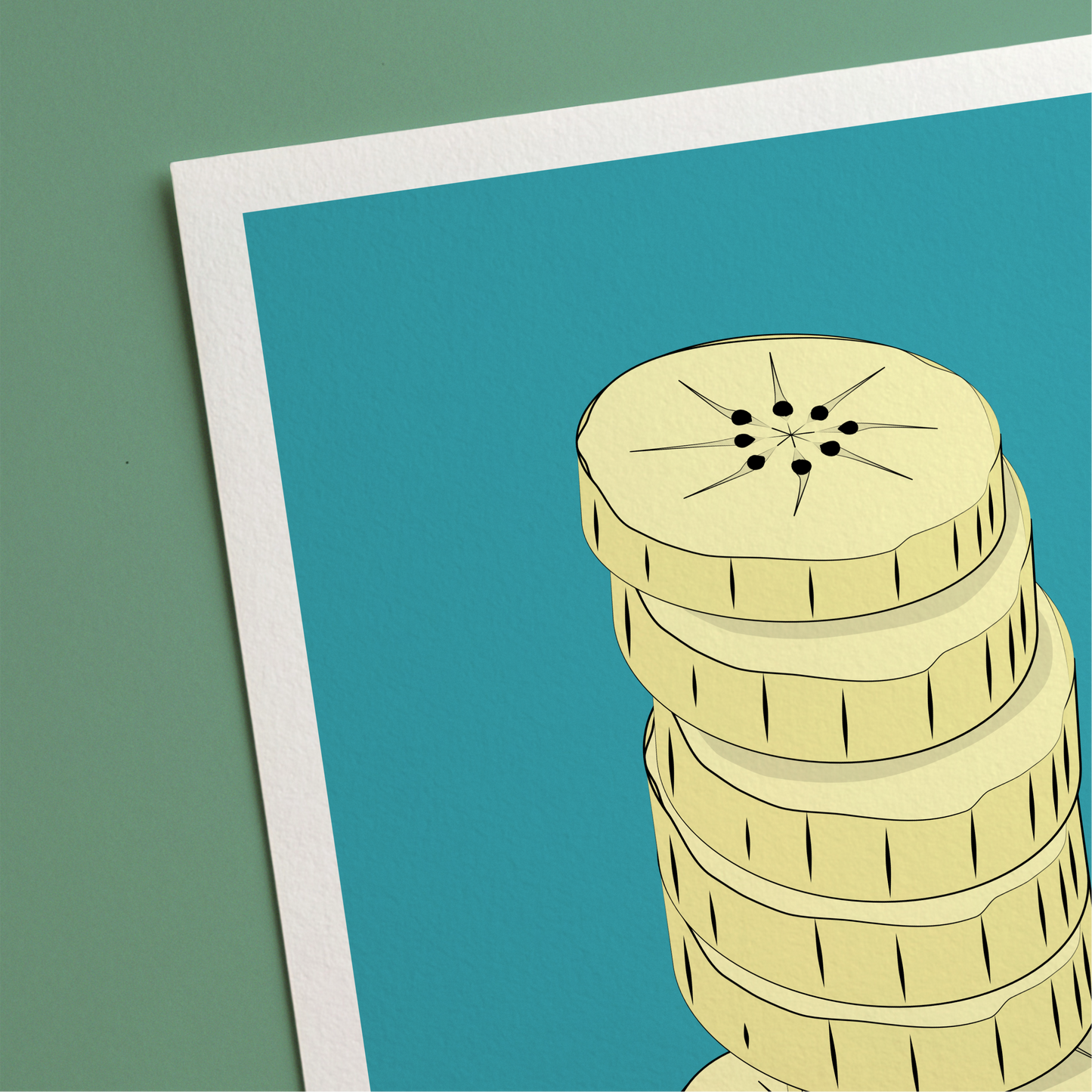 Banana Slice Tower Print