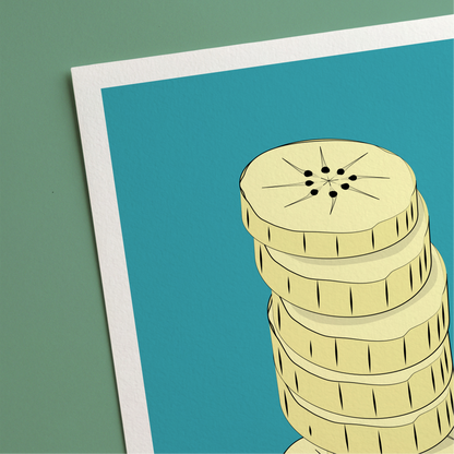 Banana Slice Tower Print