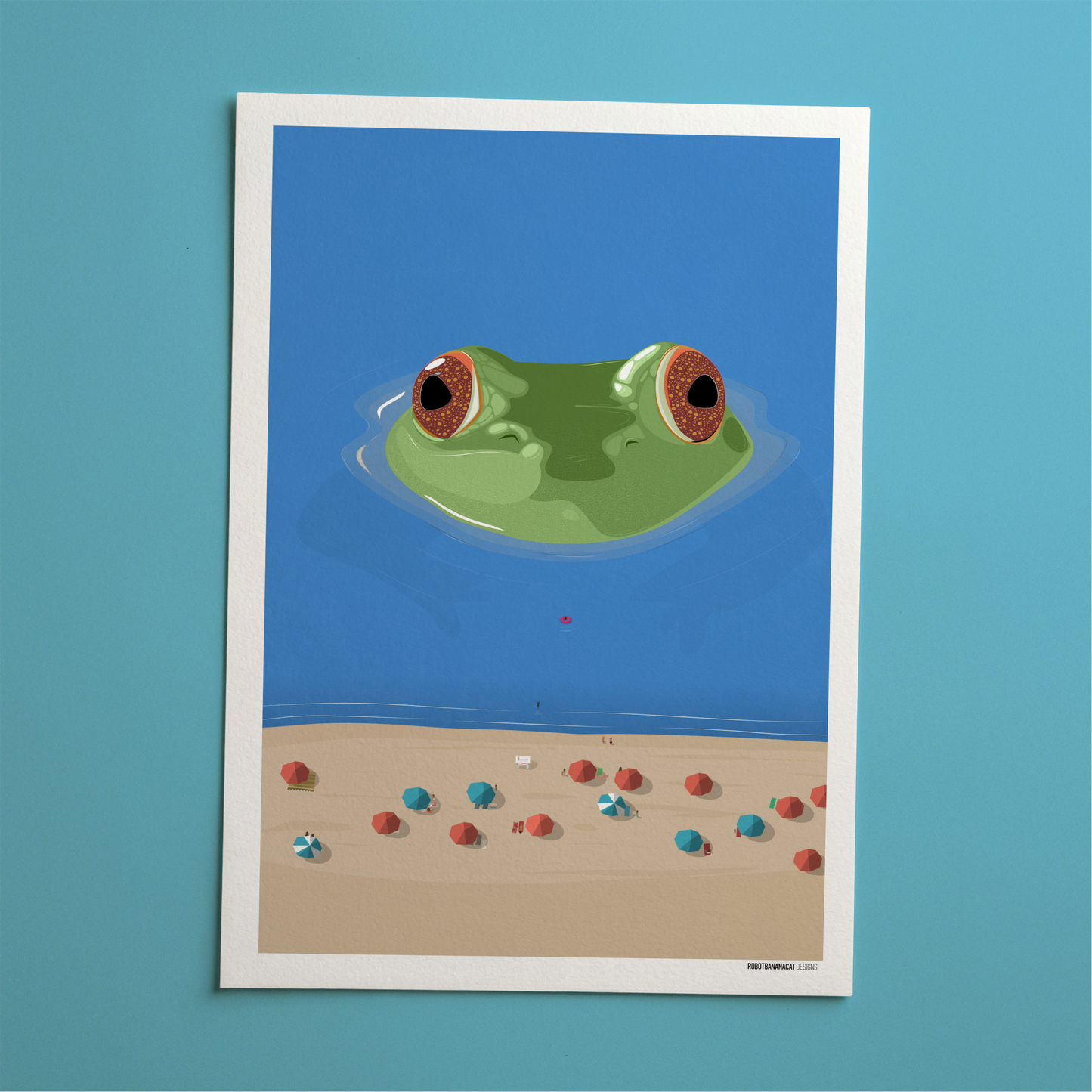 Frog Beach Print