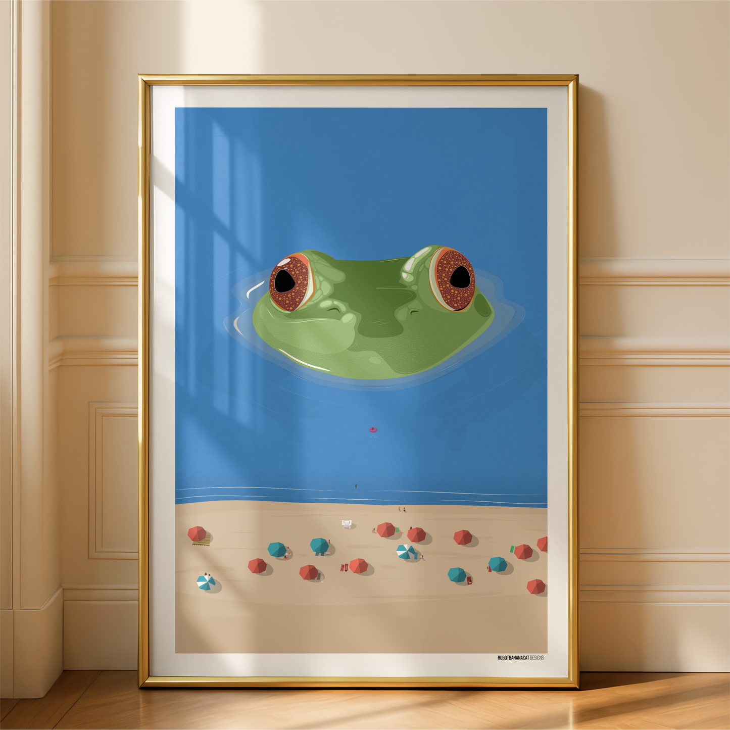 Frog Beach Print