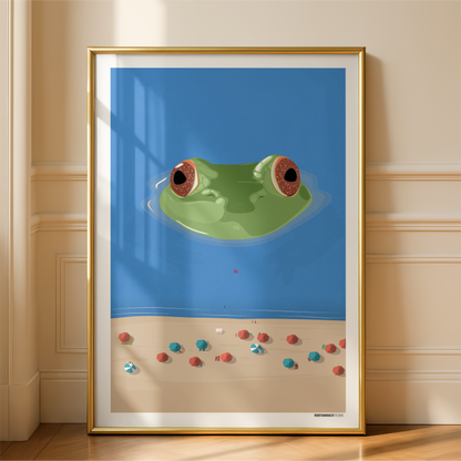 Frog Beach Print