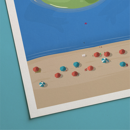 Frog Beach Print