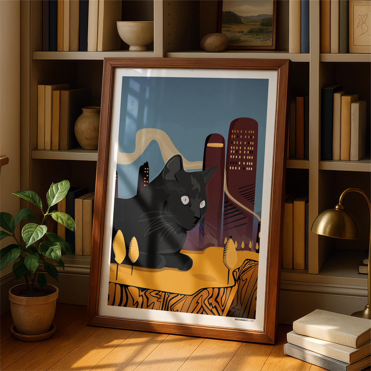 Big Cat Little City Print